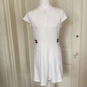 Attractive tennis and golf dress, size medium, striped accents, with back cutout